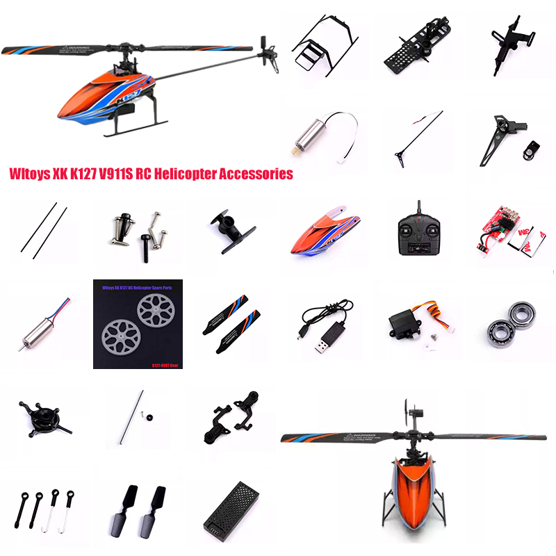 Rc Helicopter Tool Kit - Wltoys K127 ชุดเครื่องมือกระเป๋าเกียร์หลัก Rotor Canopy สกรูฐานกรอบใบมีด