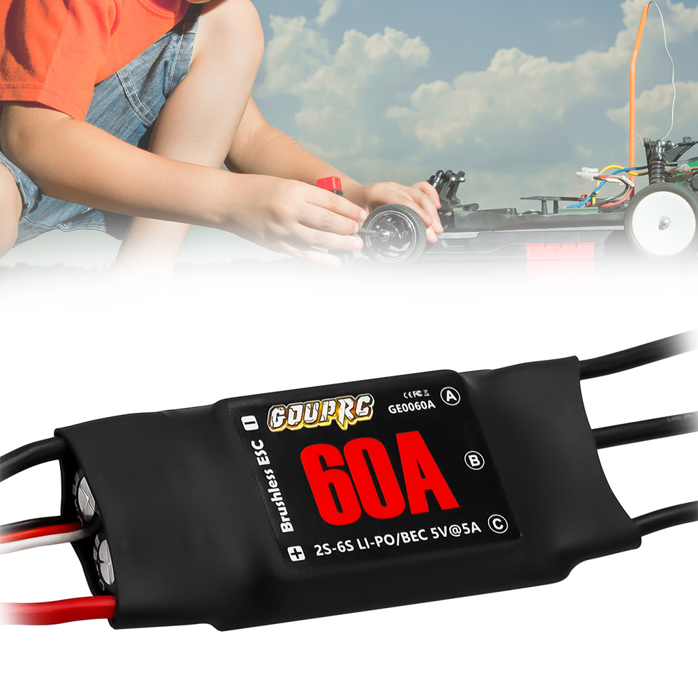 Rc Helicopter Electric - 60A บรัชเลส ESC 2-6S ตัวควบคุมความเร็วไฟฟ้าพร้อมปลั๊ก 5V/7A