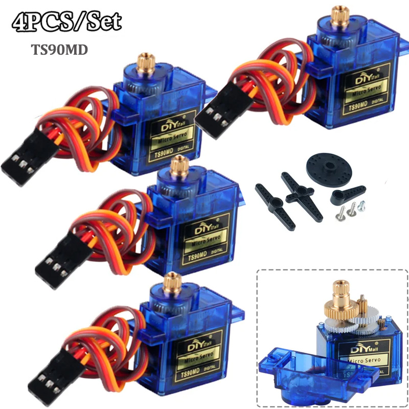 Rc Helicopter Motor - 4 ชิ้น TS90MD ไมโครดิจิตอลเซอร์โวมอเตอร์ 360 270