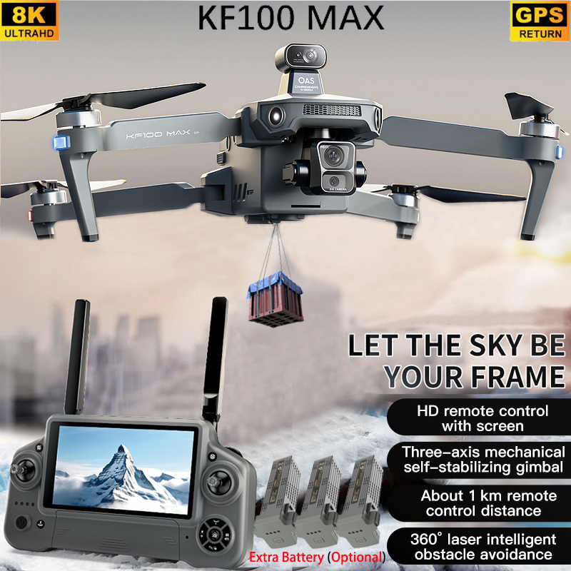 Rc Helicopter Charger - KF100 MAX GPS Drone 4K กล้อง