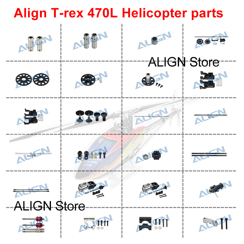 Rc Helicopter Bag - Align Trex 470L Autorotation หางเกียร์บูมหางเข็มขัดหน่วย Trex