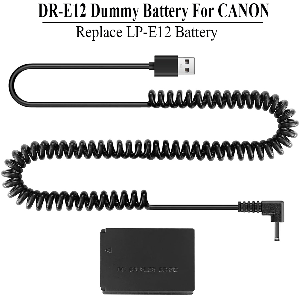 Canon Camera Eos M50 Mark Ii - ชุดอุปกรณ์แบตเตอรี่เลียนแบบสาย USB ACK-E12สำหรับ E12 Canon EOS,
