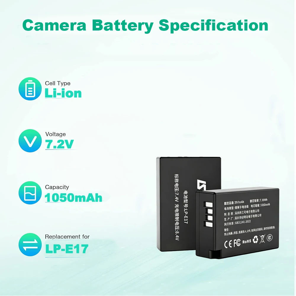 แบตเตอรี่ LP-E17 สำหรับกล้อง C - Canon Camera Eos R50 บทวิจารณ์และราคา